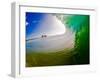 Zen-In water photograph of a heaving Pitching Wave, Hawaii-Mark A Johnson-Framed Photographic Print