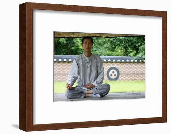 Zen meditation, Seoul, South Korea-Godong-Framed Photographic Print