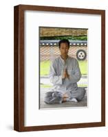 Zen meditation, Seoul, South Korea-Godong-Framed Photographic Print