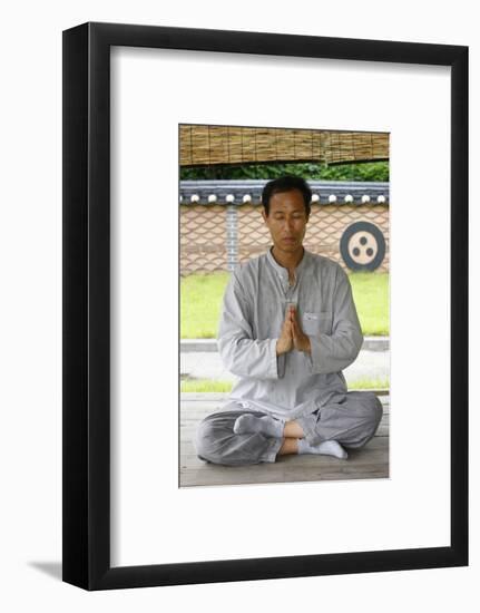 Zen meditation, Seoul, South Korea-Godong-Framed Photographic Print