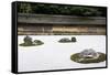 Zen Rock Garden in Ryoanji Temple, Kyoto, Japan-Sira Anamwong-Framed Stretched Canvas