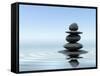 Zen Stones In Water-f9photos-Framed Stretched Canvas