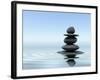 Zen Stones In Water-f9photos-Framed Photographic Print