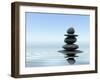 Zen Stones In Water-f9photos-Framed Photographic Print