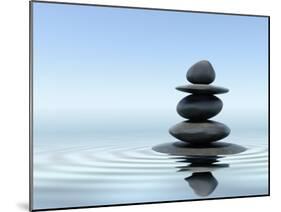 Zen Stones In Water-f9photos-Mounted Photographic Print