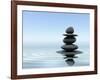 Zen Stones In Water-f9photos-Framed Photographic Print