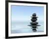 Zen Stones In Water-f9photos-Framed Photographic Print