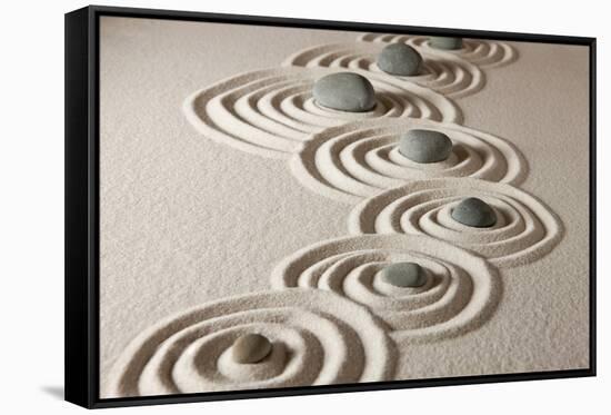 Zen Stones-og-vision-Framed Stretched Canvas