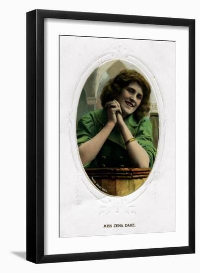 Zena Dare (1887-197), English Actress, Early 20th Century-null-Framed Giclee Print
