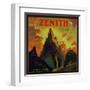 Zenith Brand - East Whittier, California - Citrus Crate Label-Lantern Press-Framed Art Print