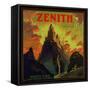 Zenith Brand - East Whittier, California - Citrus Crate Label-Lantern Press-Framed Stretched Canvas