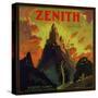 Zenith Brand - East Whittier, California - Citrus Crate Label-Lantern Press-Stretched Canvas