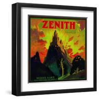 Zenith Orange Label - Whittier, CA-Lantern Press-Framed Art Print