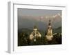 Zenkov Cathedral and Tien Shan Mountains, Almaty, Kazakhstan, Central Asia-Upperhall-Framed Photographic Print