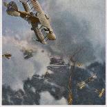 German and Allied Aeroplanes in a Dog-Fight Over the Western Front-Zeno Diemer-Framed Stretched Canvas