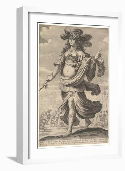 Zenobia, an illustration from Pierre Le Moyne's 'La Gallerie des femmes fortes', c.1647-Abraham , & Rousselet, Gilles Bosse-Framed Giclee Print