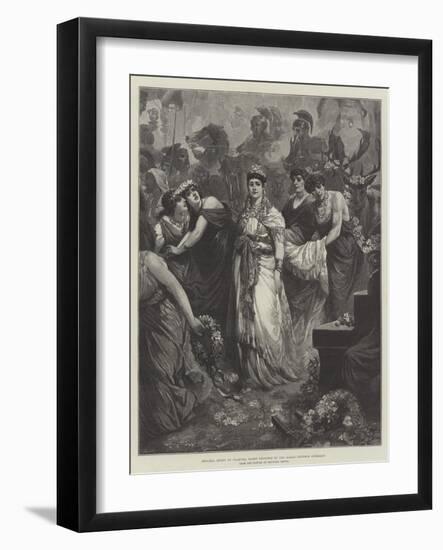 Zenobia, Queen of Palmyra, Taken Prisoner by the Roman Emperor Aurelian-Maynard Brown-Framed Giclee Print