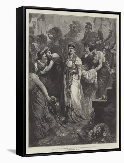 Zenobia, Queen of Palmyra, Taken Prisoner by the Roman Emperor Aurelian-Maynard Brown-Framed Stretched Canvas