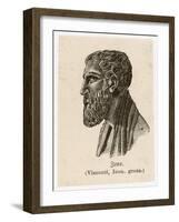 Zenon of Elea Greek Philosopher-L. Visconti-Framed Art Print