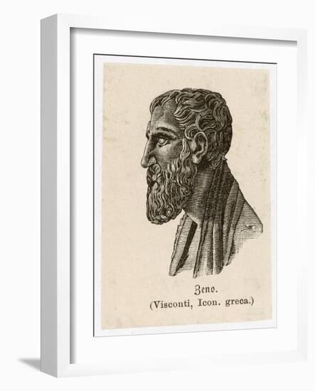 Zenon of Elea Greek Philosopher-L. Visconti-Framed Art Print