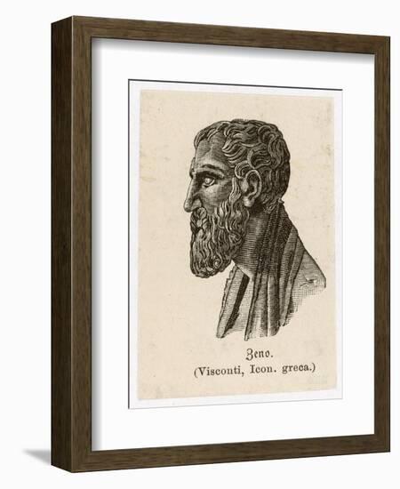 Zenon of Elea Greek Philosopher-L. Visconti-Framed Art Print