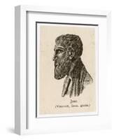 Zenon of Elea Greek Philosopher-L. Visconti-Framed Art Print