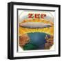 Zep Brand Cigar Box Label, Aviation-Lantern Press-Framed Art Print