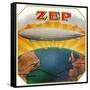 Zep Brand Cigar Box Label, Aviation-Lantern Press-Framed Stretched Canvas