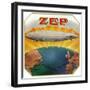 Zep Brand Cigar Box Label, Aviation-Lantern Press-Framed Art Print