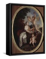 Zéphir et Flore-Antoine Coypel-Framed Stretched Canvas