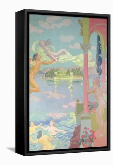 Zephyr Carries Psyche to the Island of Bliss, 1908-Maurice Denis-Framed Stretched Canvas