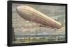 Zeppelin above Lake Constance-null-Framed Stretched Canvas