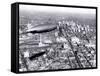 Zeppelin above Philadelphia-null-Framed Stretched Canvas