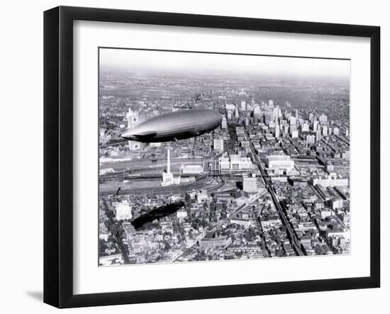 Zeppelin above Philadelphia-null-Framed Photo