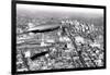 Zeppelin above Philadelphia-null-Framed Art Print