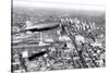 Zeppelin above Philadelphia-null-Stretched Canvas