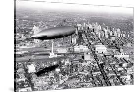 Zeppelin above Philadelphia-null-Stretched Canvas