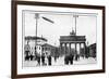 Zeppelin Airship Passing over Brandenburg Gate, Berlin, First World War, 1914-null-Framed Giclee Print