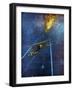 Zeppelin Airship Shot Down at Cuffley, Near Enfield, During Bombing Raid on London, 1916-null-Framed Giclee Print