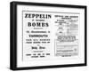 Zeppelin and Accident Insurance Advertisement, 1910-null-Framed Giclee Print