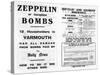 Zeppelin and Accident Insurance Advertisement, 1910-null-Stretched Canvas