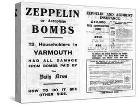 Zeppelin and Accident Insurance Advertisement, 1910-null-Stretched Canvas
