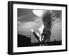 Zeppelin Hindenburg Burning in Lakehurst-null-Framed Premium Photographic Print