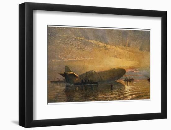 Zeppelin L15 Floats on the Thames-Donald Maxwell-Framed Photographic Print