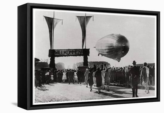 Zeppelin LZ 127 'Graf Zeppelin' Landing at Friedrichshafen, Germany, 1933-null-Framed Stretched Canvas