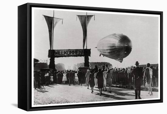 Zeppelin LZ 127 'Graf Zeppelin' Landing at Friedrichshafen, Germany, 1933-null-Framed Stretched Canvas