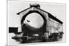 Zeppelin LZ1 in a Floating Hanger at Manzell, Friedrichshafen, Germany, 1900-null-Mounted Giclee Print