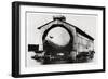 Zeppelin LZ1 in a Floating Hanger at Manzell, Friedrichshafen, Germany, 1900-null-Framed Giclee Print