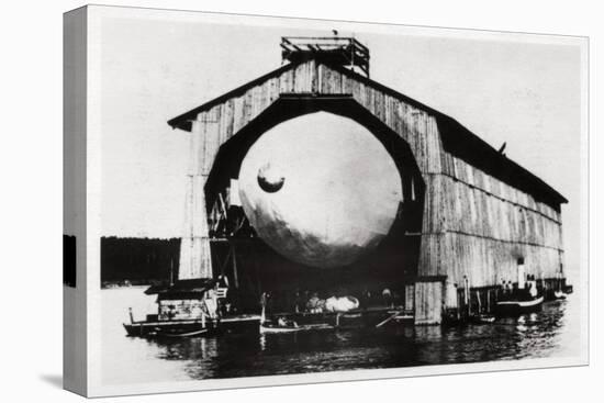 Zeppelin LZ1 in a Floating Hanger at Manzell, Friedrichshafen, Germany, 1900-null-Stretched Canvas