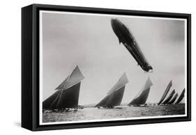 Zeppelin LZ11 'Viktoria Luise' in Flight During the Kiel Regatta, Germany, 1912-null-Framed Stretched Canvas